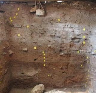 Sampling profile at Klisoura Cave 1