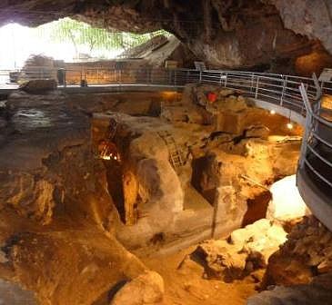 Interior of Theopetra Cave, Greece